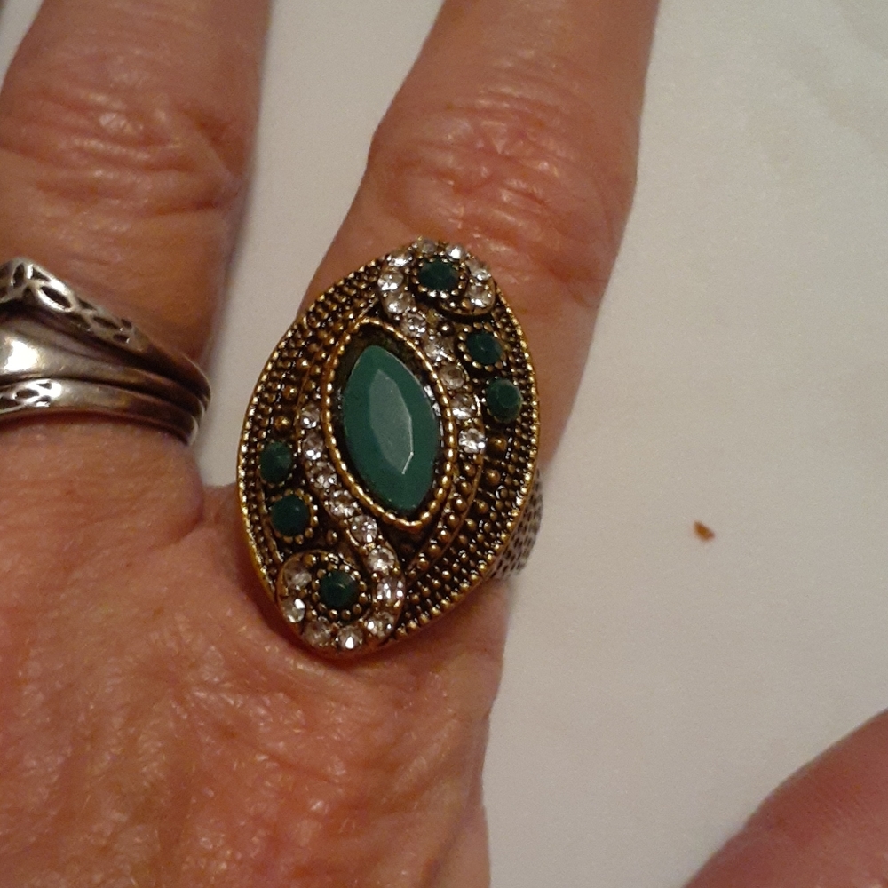 VTG Saint Patties Day 💚 Costume Sparkle Ring - Picture 6 of 7